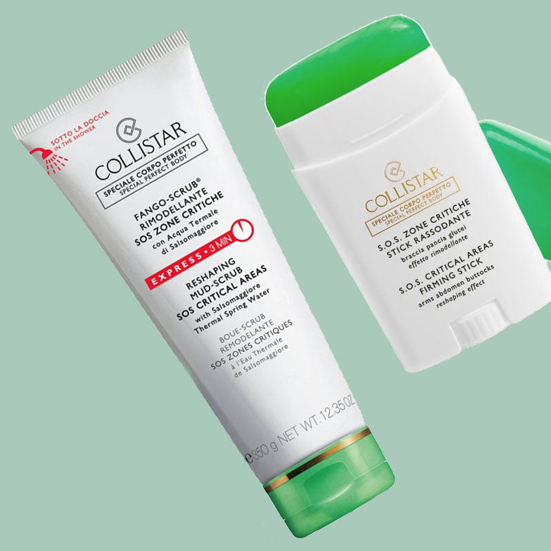 Collistar - Cofanetto s.o.s. zone critiche stick rassodante 75ml + fango scrub rimodellante s.o.s. zone critiche 150gr