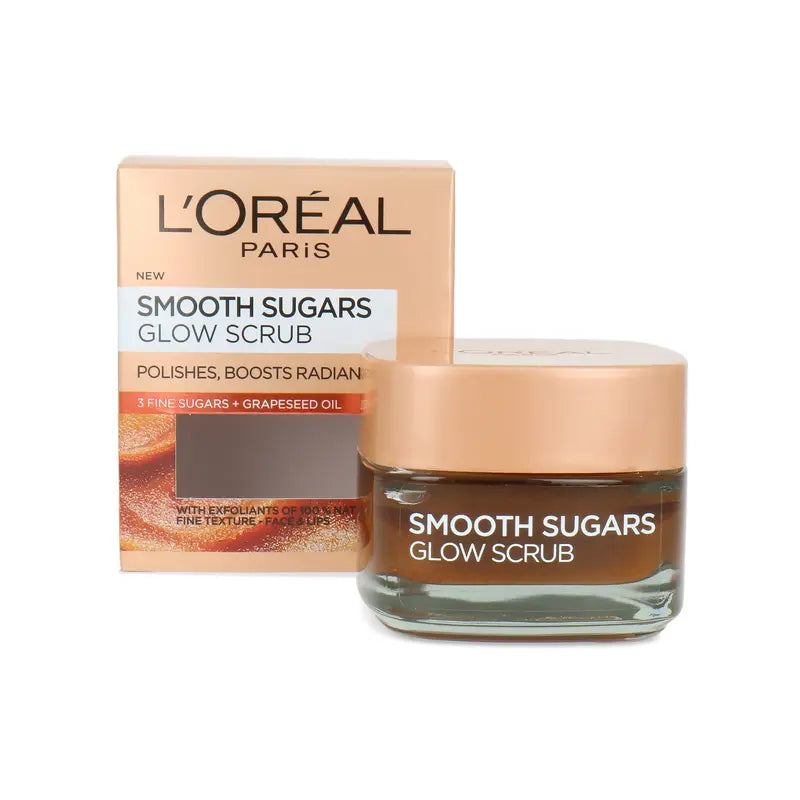 L Oreal Smooth Sugars Glow Scrub Face e Lips 50ml Tester